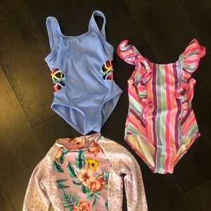 Girls Target Cat & Jack/Art Class Swimsuits sizes 4/5 Bundle